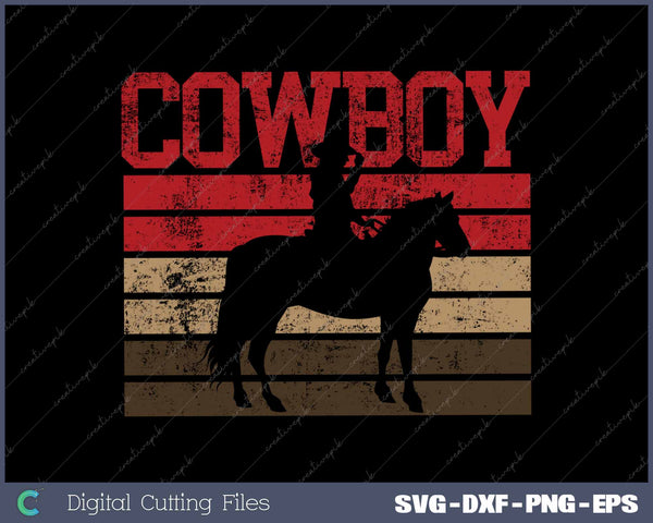 Western Cowboy Rodeo Horse Country SVG PNG Cutting Printable Files