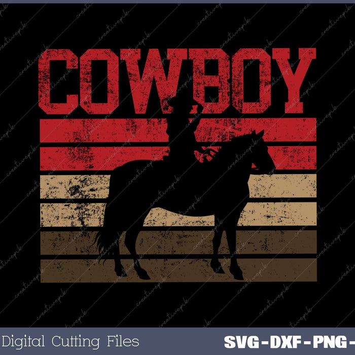 Western Cowboy Rodeo Horse Country SVG PNG Cutting Printable Files