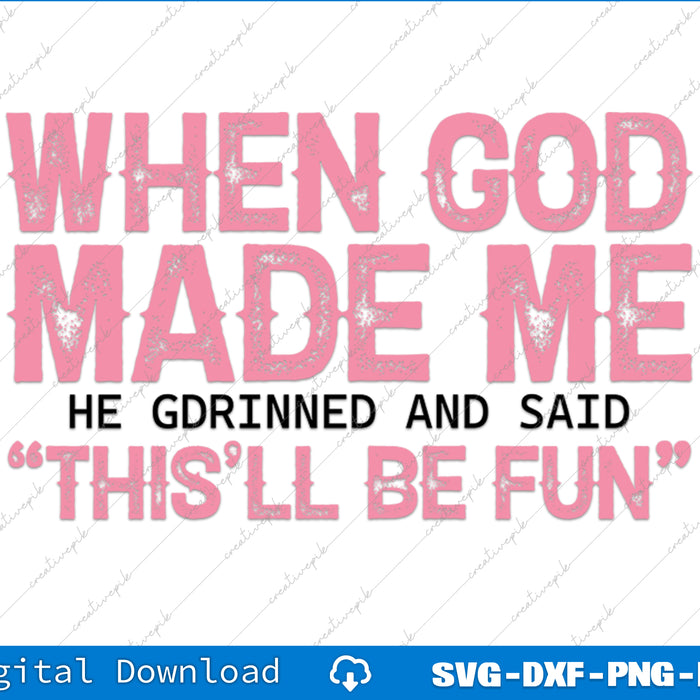 Text design with pink and black text on a white background