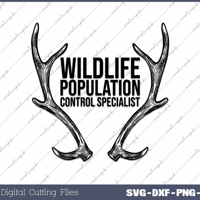 Wildlife Population Specialist Deer Hunting SVG PNG Cutting Files