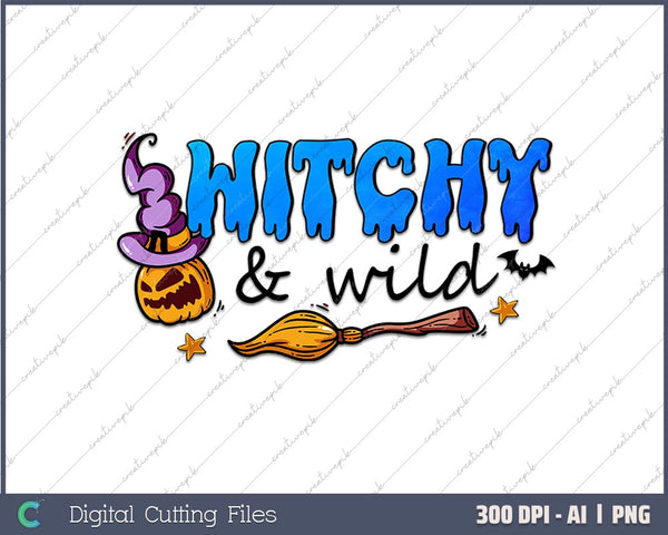 Witchy & Wild Halloween AI PNG Sublimation Files