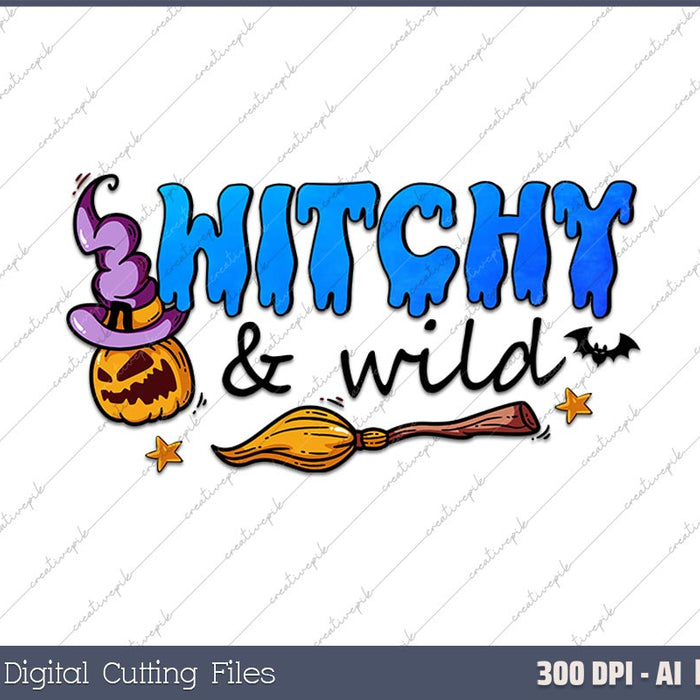 Witchy & Wild Halloween AI PNG Sublimation Files