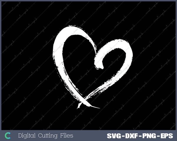 Women Cute Heart Graphic Crewneck SVG PNG Cutting Printable Files