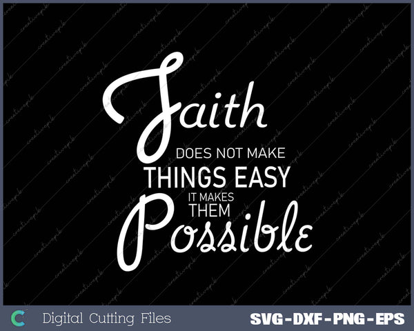 Women's O Neck Faith SVG PNG Cutting Printable Files