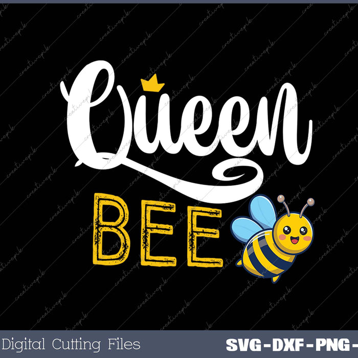 Womens Beekeeper Queen Bee Cute Bees Honey Lover Queen Bee V-Neck