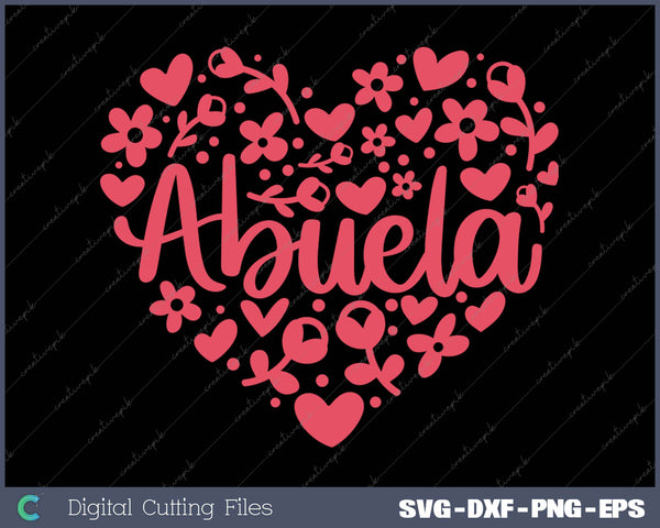 Womens Cute Abuelita With Heart Girl Women Girls Mom Mothers Day 