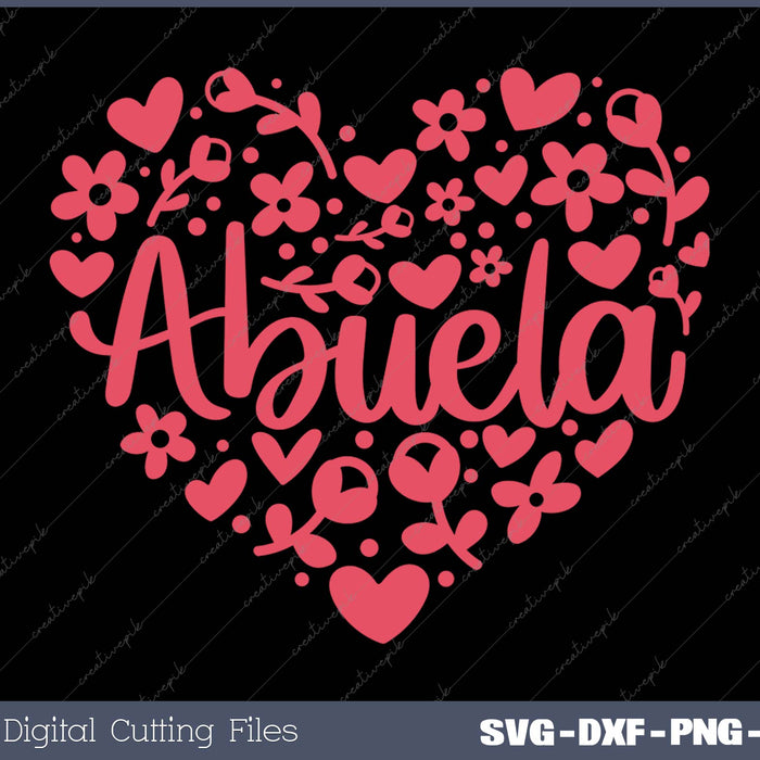 Womens Cute Abuelita With Heart Girl Women Girls Mom Mothers Day 