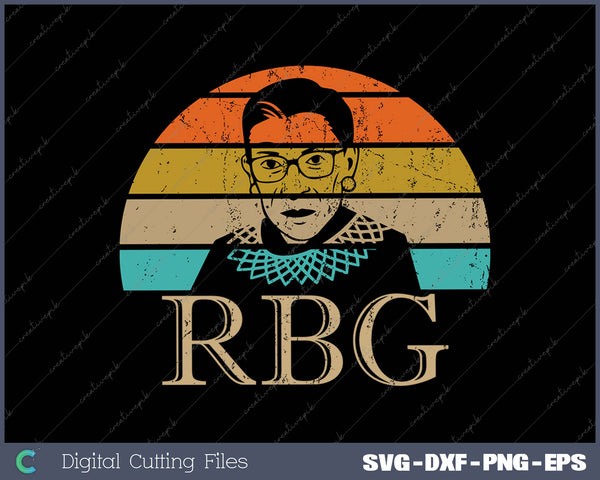 Womens Vintage Notorious RBG Ruth Bader Ginsburg Retro Classic Rbg SVG PNG Cutting Printable Files