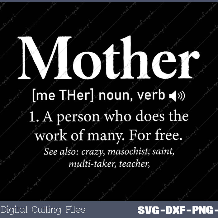 Womens Womens Mother Definition Mama Mother's Day 