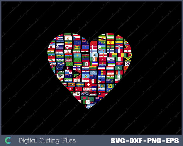 World Flags Earth Day SVG PNG Cutting Printable Files