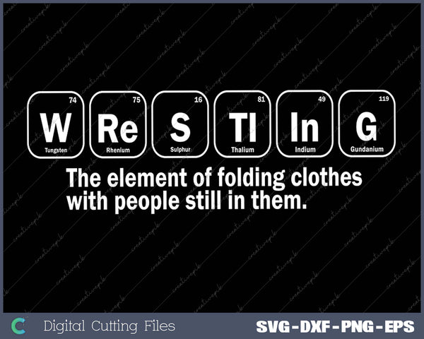 Wrestling Definition Funny Wrestler Periodic Elements 