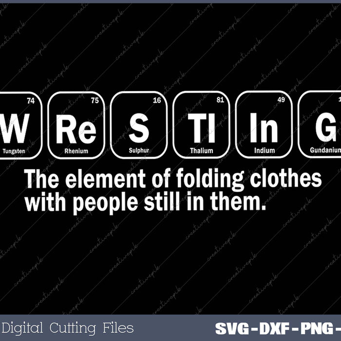 Wrestling Definition Funny Wrestler Periodic Elements 