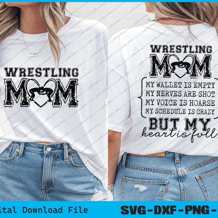 Wrestling Mom My Wallet Is Empty SVG PNG Cutting Printable Files