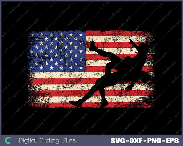 Wrestling USA Flag American Wrestling