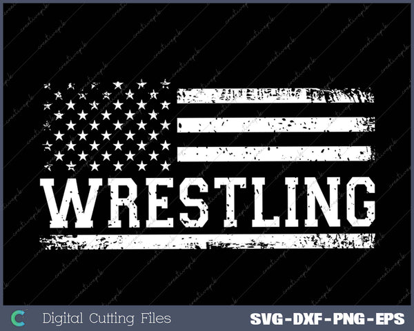 Wrestling USA Flag Vintage 