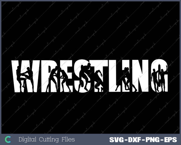 Wrestling Wrestle Wrestler Hobby Martial Arts SVG PNG Cutting Files