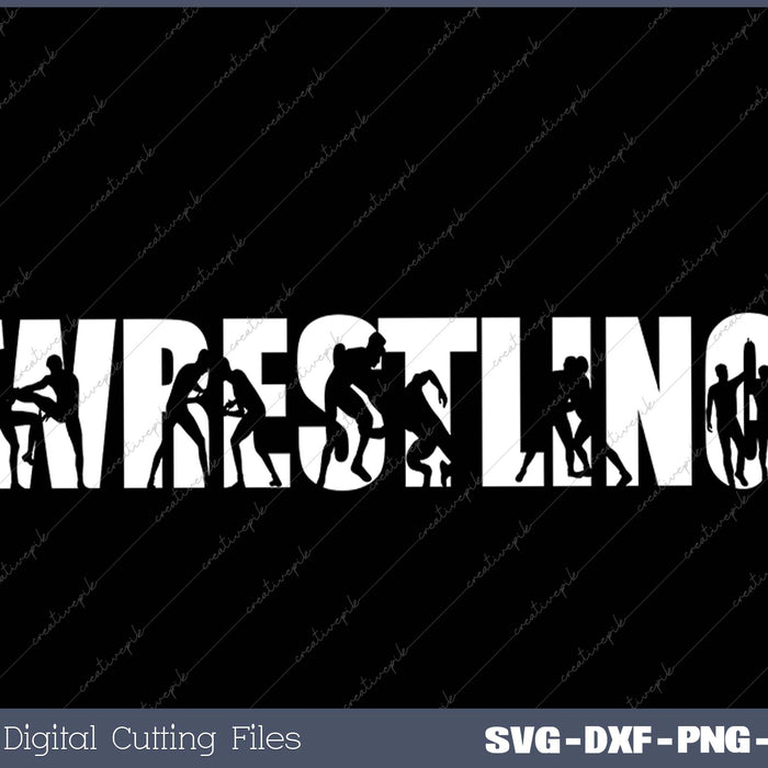 Wrestling Wrestle Wrestler Hobby Martial Arts SVG PNG Cutting Files