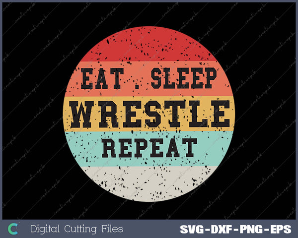 Wrestling Wrestler Retro Vintage Funny Gift SVG PNG Printable Files