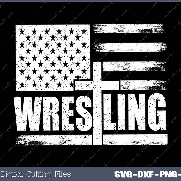 Wrestling patriotic american flag, Christian and Jesus lover SVG PNG Cutting Files