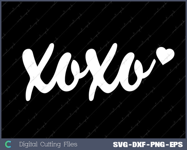 XOXO Valentine's Day SVG PNG Cutting Printable Files