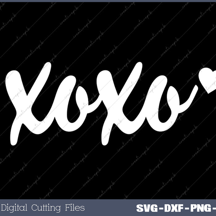 XOXO Valentine's Day SVG PNG Cutting Printable Files