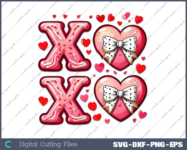 XOXO cakes coquette  Love Cakes coquette Valentine  Day SVG PNG Cutting Printable Files