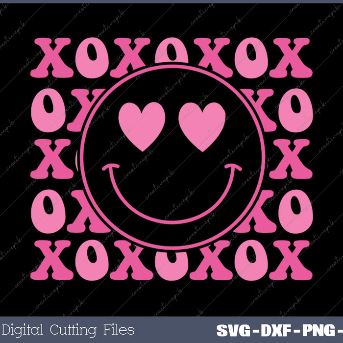 Xoxo Valentine Glitter Xoxo Coquette Bow Clipart, Western and Varsity SVG PNG Cutting Printable Files