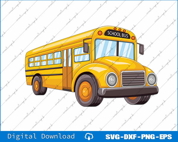 Yellow School Bus Driver SVG PNG Cutting Printable File