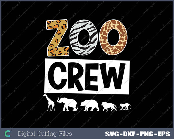 Zoo Crew Zookeeper Safari Wildlife Animal Costume SVG PNG Printable Files