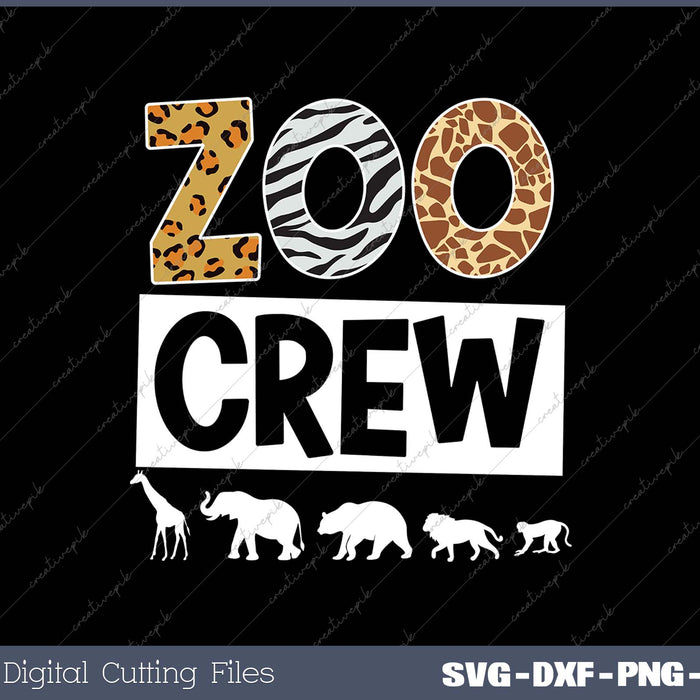 Zoo Crew Zookeeper Safari Wildlife Animal Costume SVG PNG Printable Files