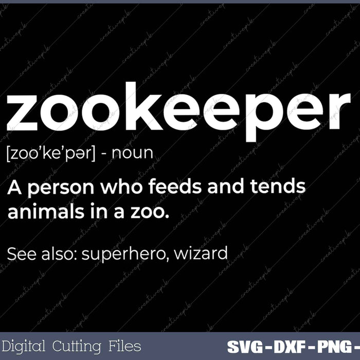 Zookeeper Defination Zoologist Wild Animal Keeper Zoological