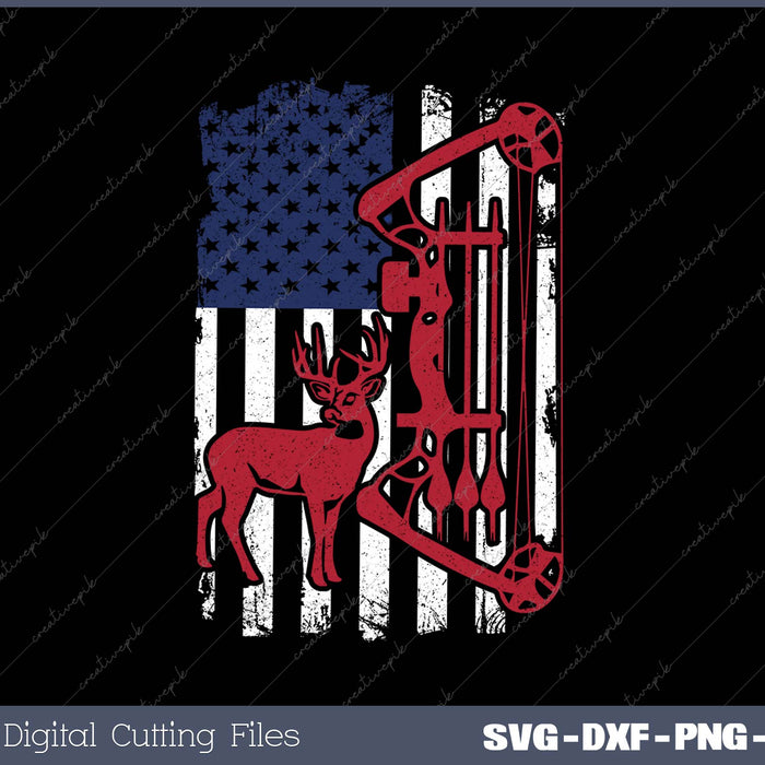 American Bow Hunter SVG PNG Cutting Printable Files