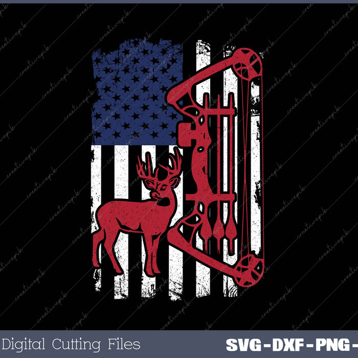 American Bow Hunter SVG PNG Cutting Printable Files