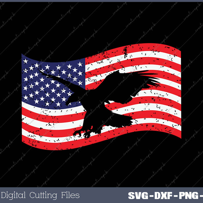 American Flag 4th of july SVG PNG Cutting Printable Files