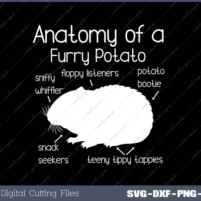 Anatomy Of A Furry Potato SVG PNG Cutting Printable Files