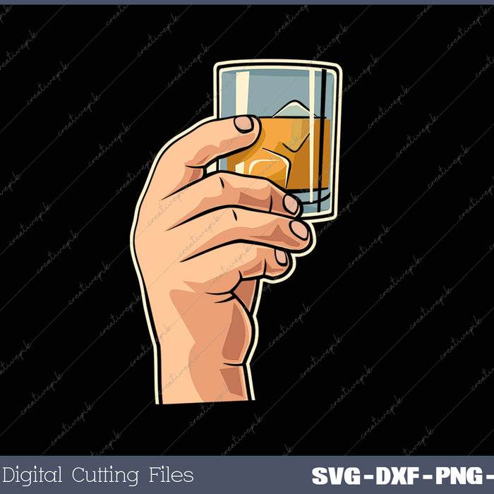 Bourbon Whiskey Michelangelo The Craation SVG PNG Cutting Printable Files