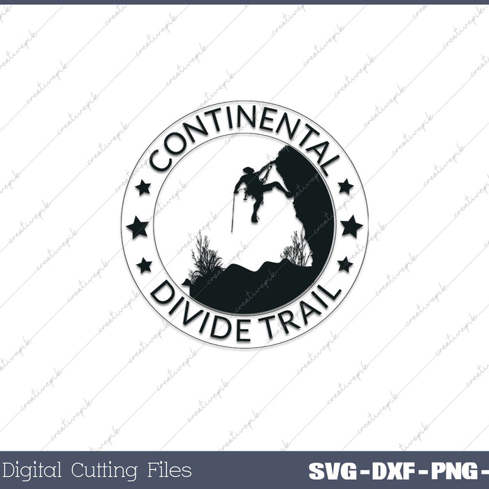 Continental Divide Trail SVG PNG Cutting Printable Files