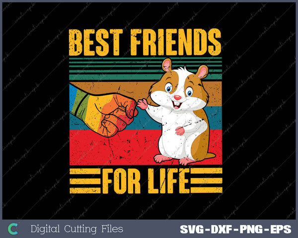 Cute Hamster Best Friends For Life SVG PNG Cutting Printable Files