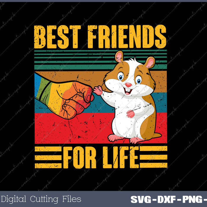 Cute Hamster Best Friends For Life SVG PNG Cutting Printable Files