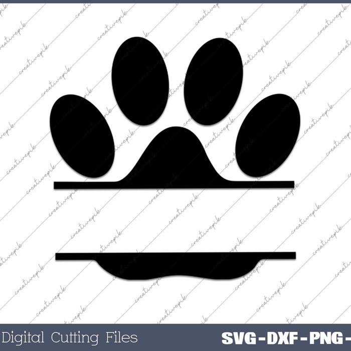 Dog paw Silhouette SVG PNG Cutting Printable Files