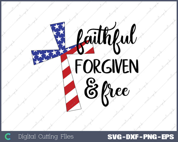 Faithful Forgiven & Free SVG PNG Cutting Printable Files