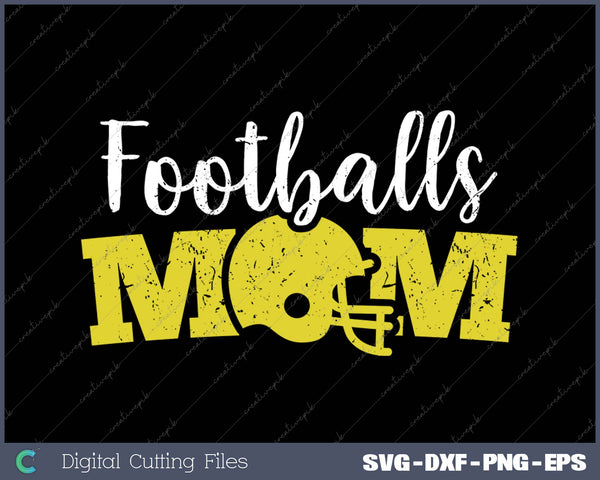 Footballs Mom SVG PNG Cutting Printable Files