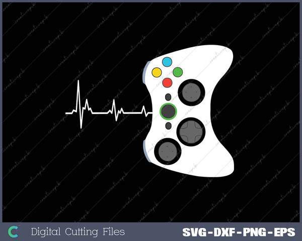 Game Heartbeat SVG PNG Cutting Printable Files 