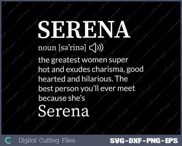 He Name Is Serena Funny Gift Adult Definition 
