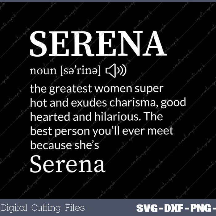 He Name Is Serena Funny Gift Adult Definition 