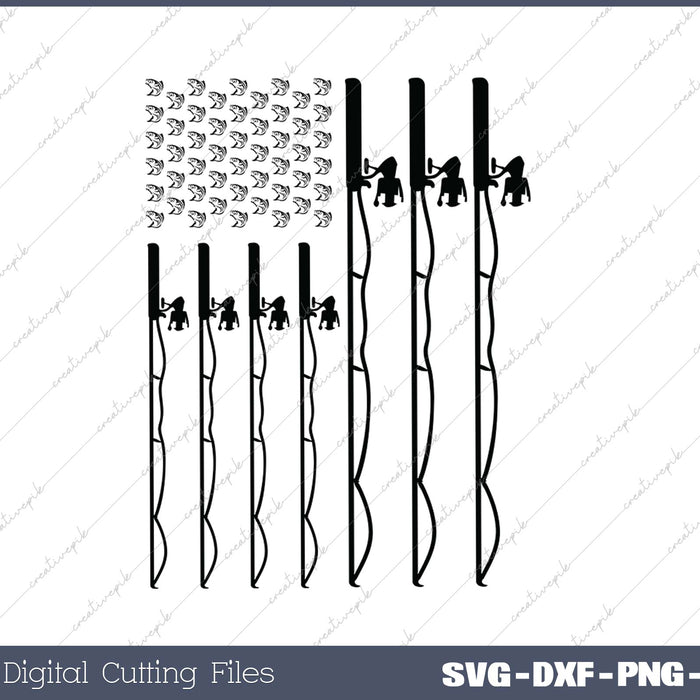 Hunting Fishing Flag SVG PNG Cutting Printable Files