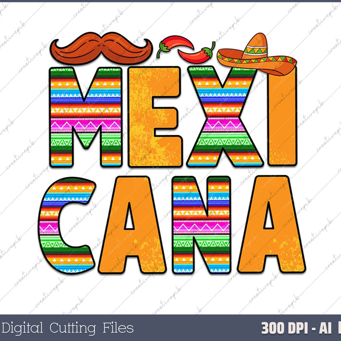 Mexicana AI PNG Sublimation Files