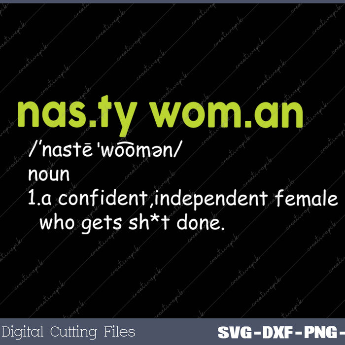 Nas.Ty Wom SVG PNG Cutting Printable Files