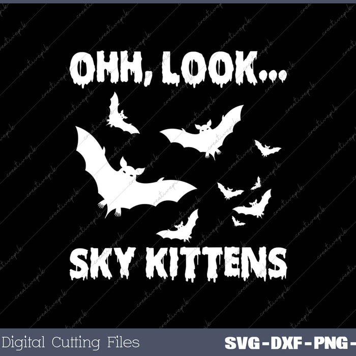 Ohh, Look...Sky Kittens SVG PNG Cutting Printable Files