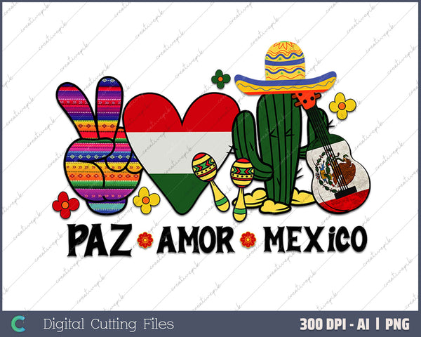 Paz Amor Mexico AI PNG